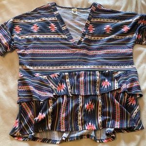 Short Sleeved Layered Top